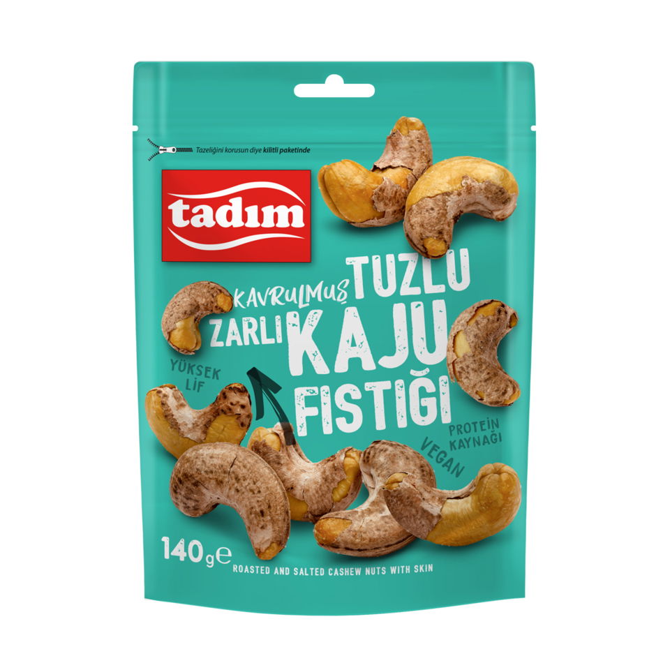 TADIM KAVRULMUŞ  KAJU FISTIK 140 GR.ZARLI